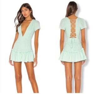 Superdown Valery Lace Up Dress